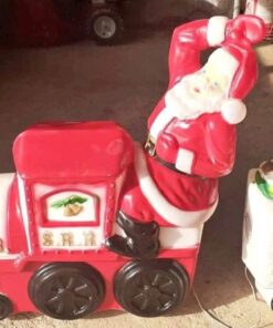 Christmas Santa Claus Train Blow Mold