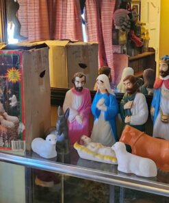 RARE 1994 Complete Empire Deluxe Xmas Nativity 11 Piece Blow Mold Set