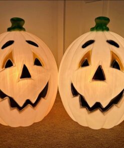 Pair of lighted Halloween blow molds, vintage style