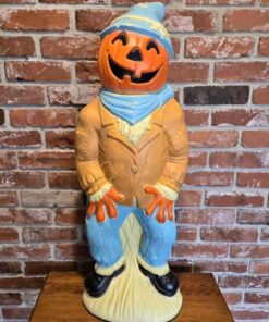 Blow Mold Pumpkin Scarecrow Vintage