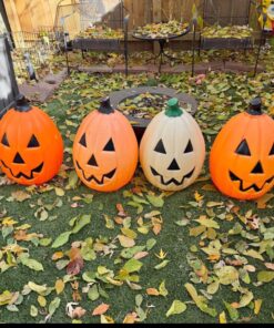 Vintage Light-Up Halloween Pumpkins