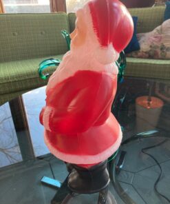 Vintage Plastic Santa Blow Mold Figurine with Sack