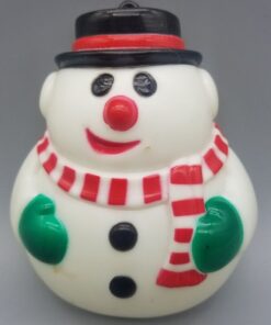 Vintage Blown Mold Snowman Ornament