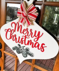 Christmas Door Hanger | Christmas Front Door Decor | Wooden Christmas Door Hanger | Front Door Hanger | Wood Door Hanger