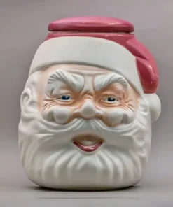 Vintage MCM Santa Claus Blow Mold Cookie Jar 1960’s