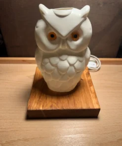 Custom blow-molded owl lamp