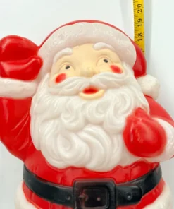 VINTAGE 1996 19-in Light-Up Empire Waving Santa Claus Blow Mold Lawn Decoration