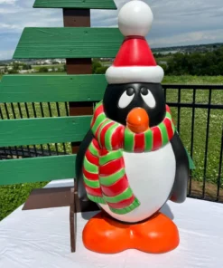 Blow Mold Penguin with Scarf