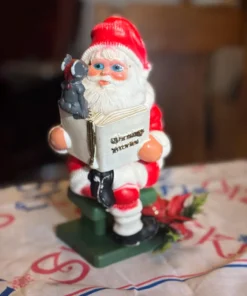 Vintage Santa Claus Plastic Blow Mold Figurine