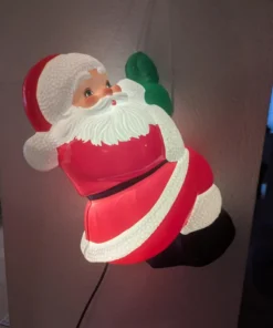 Vintage Light Up Santa Blow Mold – Kitschy Christmas Ornament