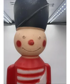 Vintage Blow Mold Toy Soldier Nutcracker Working TPI 1988 Christmas Light 30"