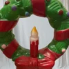 Retro wreath kitshy blow mold light Christmas