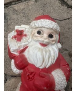 Vintage 1960's Santa in Chimney Blow Mold . 12" Tall