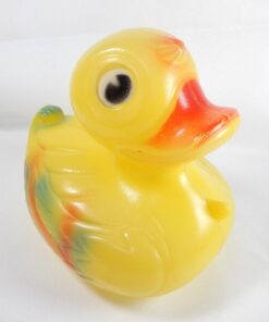Vtg Lrg BLOW MOLD DUCK | 1970's Regal Toy Ltd Canada | Large Plastic Yellow " Rubber Ducky " Bathtub Play Toy | Vintage 7" Blow-Mold