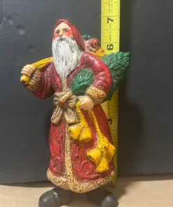 Vintage Santa Claus St. Nick Ornament with Toy Sack and Christmas Tree Blow Mold