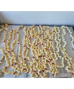 Vintage popcorn garland blow mold Xmas tree cranberry unique long