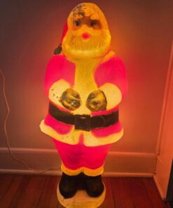 Vintage 1950's Era BECO SANTA 33" Christmas Blow Mold Light upWorks