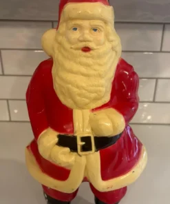 Vintage Hard Plastic Santa Claus Christmas Blow Mold (Not Functioning)