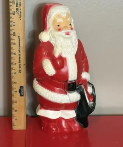Vintage Empire Santa Blow Mold 13 Red White Plastic Christmas Decoration
