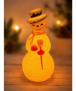 Blow Mold Snowman Union Products Inc Vintage 13 Inch Christmas Figure W/ Light