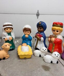 Blow Mold Children Nativity 10 pc Set